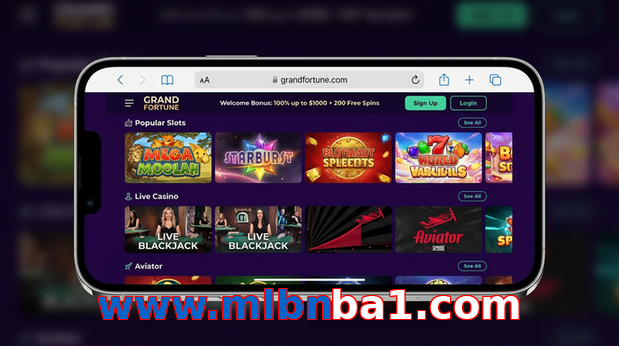 Main screen of Www.mlbnba1.com ios page for PK players